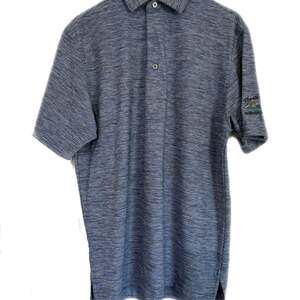 FootJoy Men's Performance Golf Polo Blue Heather Old Bridge Golf Club Logo